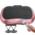 AXV Vibration Plate Exercise Machine Whole Body Workout Portable Mini Vibrate Fitness Platform Lymphatic Drainage Machine for Weight Loss Shaping Toning Wellness Home Gyms Workout