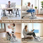 DamKee Under Desk Elliptical Exercise Machine, Ellipse Leg Exerciser As Seen On TV with 12 Speed, Electric Foot Leg Exerciser While Sitting for Seniors, Portable Seated Pedal Exerciser with Remote/LCD