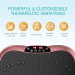 AXV Vibration Plate Exercise Machine Whole Body Workout Portable Mini Vibrate Fitness Platform Lymphatic Drainage Machine for Weight Loss Shaping Toning Wellness Home Gyms Workout
