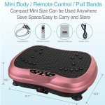AXV Vibration Plate Exercise Machine Whole Body Workout Portable Mini Vibrate Fitness Platform Lymphatic Drainage Machine for Weight Loss Shaping Toning Wellness Home Gyms Workout