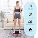 AXV Vibration Plate Exercise Machine Whole Body Workout Portable Mini Vibrate Fitness Platform Lymphatic Drainage Machine for Weight Loss Shaping Toning Wellness Home Gyms Workout