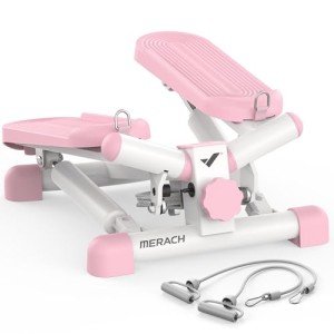 MERACH Mini Stepper with Resistance Bands for Home Workouts