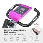 Portable Folding Exercise Bike with Adjustable Backrest