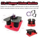 INTBUYING Portable Stair Stepper with Resistance Bands