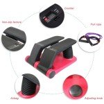 INTBUYING Portable Stair Stepper with Resistance Bands