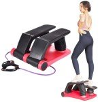 INTBUYING Portable Stair Stepper with Resistance Bands