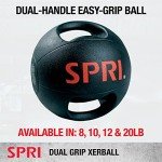 SPRI Xerball Handle Medicine Ball for Workouts