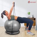 Yoga Ball Chair with Resistance Bands – 65 cm