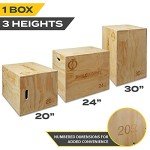Versatile 3-in-1 Wood Plyo Box for Training