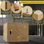 Versatile 3-in-1 Wood Plyo Box for Training