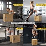 Versatile 3-in-1 Wood Plyo Box for Training
