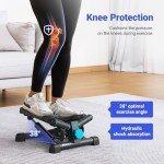 MERACH Mini Stepper with Resistance Bands for Home Workout