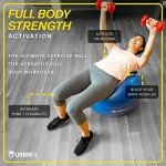 URBNFit Anti-Burst Exercise Ball - 22 Inch Silver