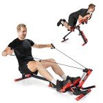 4-in-1 Rowing Machine & Ab Trainer Combo