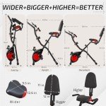 YYFITT 2-in-1 Folding Home Exercise Bike with Bands