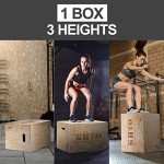 KHTO 3-in-1 Wooden Plyometric Jump Box