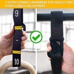 Adjustable Wooden Gym Rings with Exercise Video