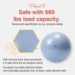 PRIMASOLE 65cm Balance Exercise Ball - Pale Gray