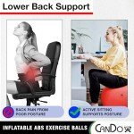 CanDo 17.7" Inflatable Stability Ball - Yellow