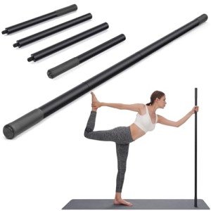 Adjustable 5 ft Steel Yoga Stretching Stick