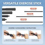 Adjustable 5 ft Steel Yoga Stretching Stick