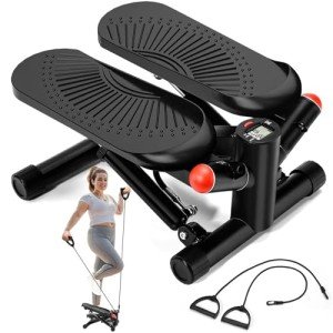 Portable Air Stepper with Resistance Bands for Home