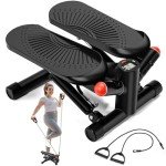 Portable Air Stepper with Resistance Bands for Home