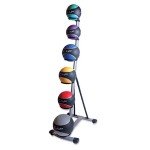 Durable Rubber Medicine Ball Set with Rack