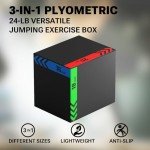 PAPABABE Adjustable Plyometric Jump Box for Workouts