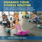 Small Pilates Exercise Ball with Pump - 9 Inch