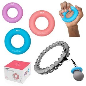 Smart Pink Exercise Rings for Grip Strength & Yoga