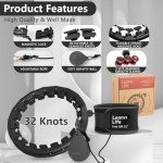 Magnetic Lock Weighted Hula Hoop for All Ages