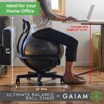 Gaiam Balance Ball Chair - Ergonomic Home Fitness