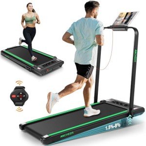 Compact Folding Treadmill with Incline and Remote