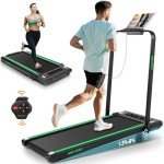 Compact Folding Treadmill with Incline and Remote