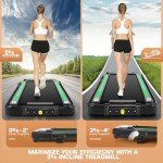 Compact Folding Treadmill with Incline and Remote