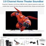 Ultra Slim Bluetooth Soundbar with Built-in Subwoofer