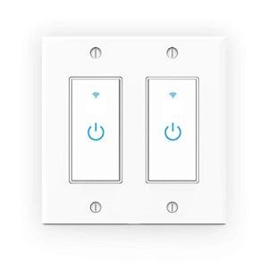 Smart WiFi Light Switch - 2 Gang Touch Control