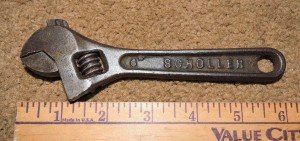 Vintage 6" SCHOLLER Adjustable Wrench THE SCHOLLER MFG. CO. BUFFALO NY