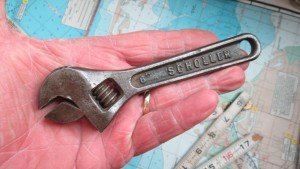 Vtg  THE SCHOLLER MFG CO Buffalo NY USA Small 6" Adjustable WRENCH  L8