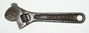 Old Vintage SCHOLLER 6" Adjustable Crescent style wrench tool Buffalo NY