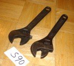 SCHOLLER, PECK STOW & WILCOX TOOLS 2 PC. VINTAGE CRESCENT STYLE 10 INCH WRENCHES