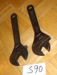 SCHOLLER, PECK STOW & WILCOX TOOLS 2 PC. VINTAGE CRESCENT STYLE 10 INCH WRENCHES