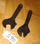 SCHOLLER, PECK STOW & WILCOX TOOLS 2 PC. VINTAGE CRESCENT STYLE 10 INCH WRENCHES