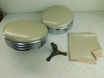 Vtg Retro Duro Chrome Sparkle Bar Soda Stool Top Replacement Top Only 13” PARTS!