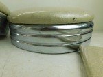 Vtg Retro Duro Chrome Sparkle Bar Soda Stool Top Replacement Top Only 13” PARTS!