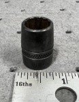 Indestro Duro Chrome 7/16" 12 Point 1/4" Drive Shallow Well Socket 4514 - USA!