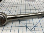 Possibly Duro-Chrome 675,  1/2" Drive 10" Long Knurled Round Head Ratchet USA