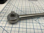 Possibly Duro-Chrome 675,  1/2" Drive 10" Long Knurled Round Head Ratchet USA