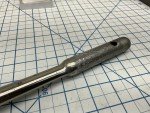 Possibly Duro-Chrome 675,  1/2" Drive 10" Long Knurled Round Head Ratchet USA